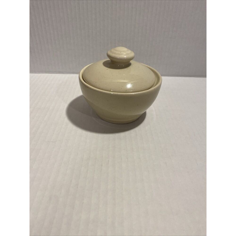 Pfaltzgraff Stoneware Sugar Bowl with Lid, 3.5" Tall 4" Diameter, Trinkets